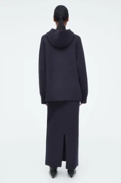 COS OVERSIZED DOUBLE-FACED WOOL HOODIE-Women Tops | Sweaters & Cardigans
