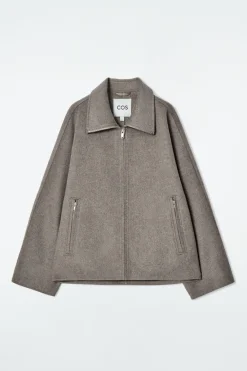 COS OVERSIZED DOUBLE-FACED WOOL JACKET-Women Coats & Jackets