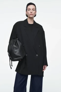 COS OVERSIZED DRAPED DOUBLE-BREASTED BLAZER-Women Vests & Tailoring | Coats & Jackets