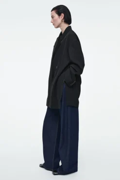 COS OVERSIZED DRAPED DOUBLE-BREASTED BLAZER-Women Vests & Tailoring | Coats & Jackets