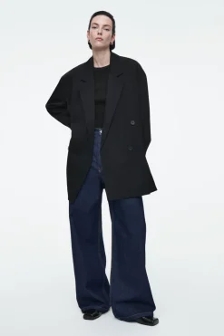 COS OVERSIZED DRAPED DOUBLE-BREASTED BLAZER-Women Vests & Tailoring | Coats & Jackets