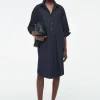 COS OVERSIZED DRAPED SHIRT DRESS-Women Dresses & Jumpsuits