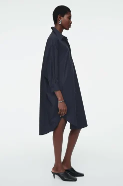 COS OVERSIZED DRAPED SHIRT DRESS-Women Dresses & Jumpsuits