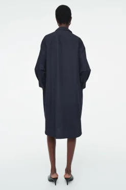 COS OVERSIZED DRAPED SHIRT DRESS-Women Dresses & Jumpsuits