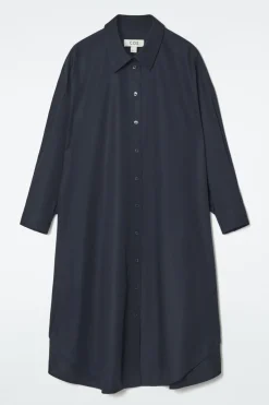 COS OVERSIZED DRAPED SHIRT DRESS-Women Dresses & Jumpsuits