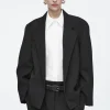COS OVERSIZED EXAGGERATED-SHOULDER BLAZER-Women Vests & Tailoring | Coats & Jackets