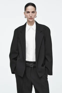 COS OVERSIZED EXAGGERATED-SHOULDER BLAZER-Women Vests & Tailoring | Coats & Jackets