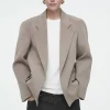 COS OVERSIZED EXAGGERATED-SHOULDER BLAZER-Women Coats & Jackets
