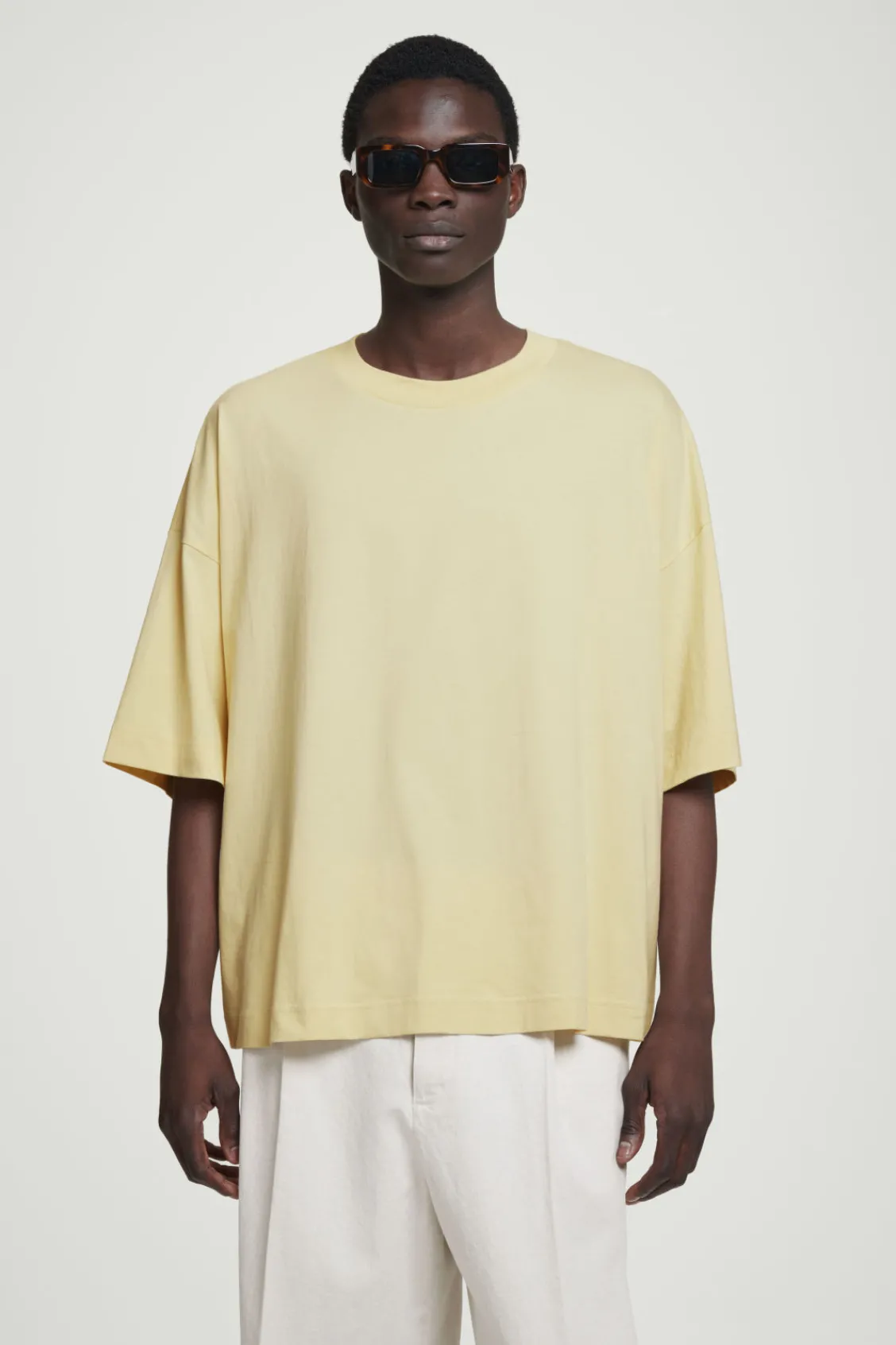 COS OVERSIZED EXTRA-WIDE COTTON T-SHIRT- T-Shirts