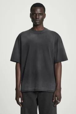 COS OVERSIZED FADED MOCK-NECK COTTON T-SHIRT- Matching Sets | T-Shirts