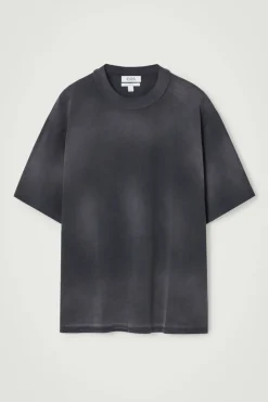 COS OVERSIZED FADED MOCK-NECK COTTON T-SHIRT- Matching Sets | T-Shirts
