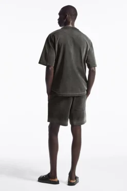 COS OVERSIZED FADED MOCK-NECK COTTON T-SHIRT- Matching Sets | T-Shirts