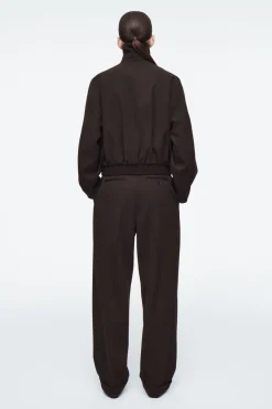 COS OVERSIZED FUNNEL-NECK WOOL-BLEND JACKET-Women Vests & Tailoring | Coats & Jackets