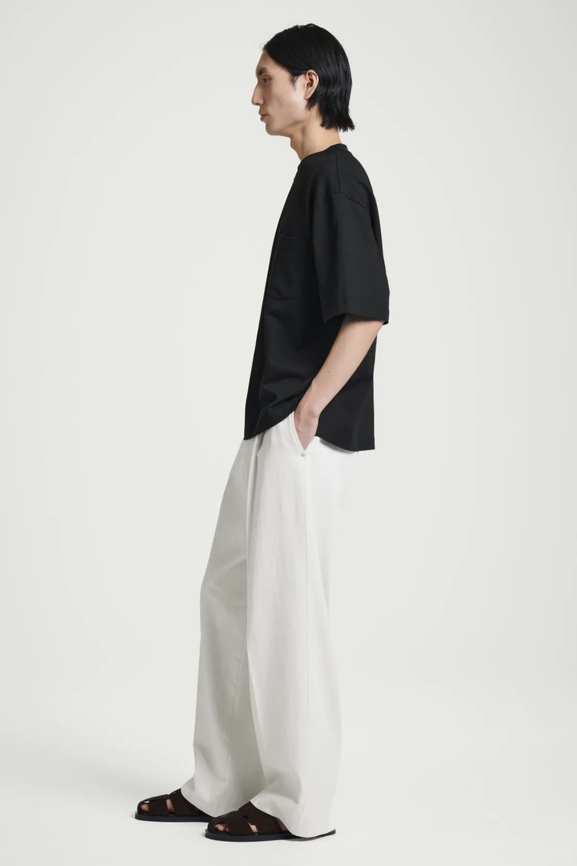 COS OVERSIZED HEAVYWEIGHT COTTON T-SHIRT- T-Shirts