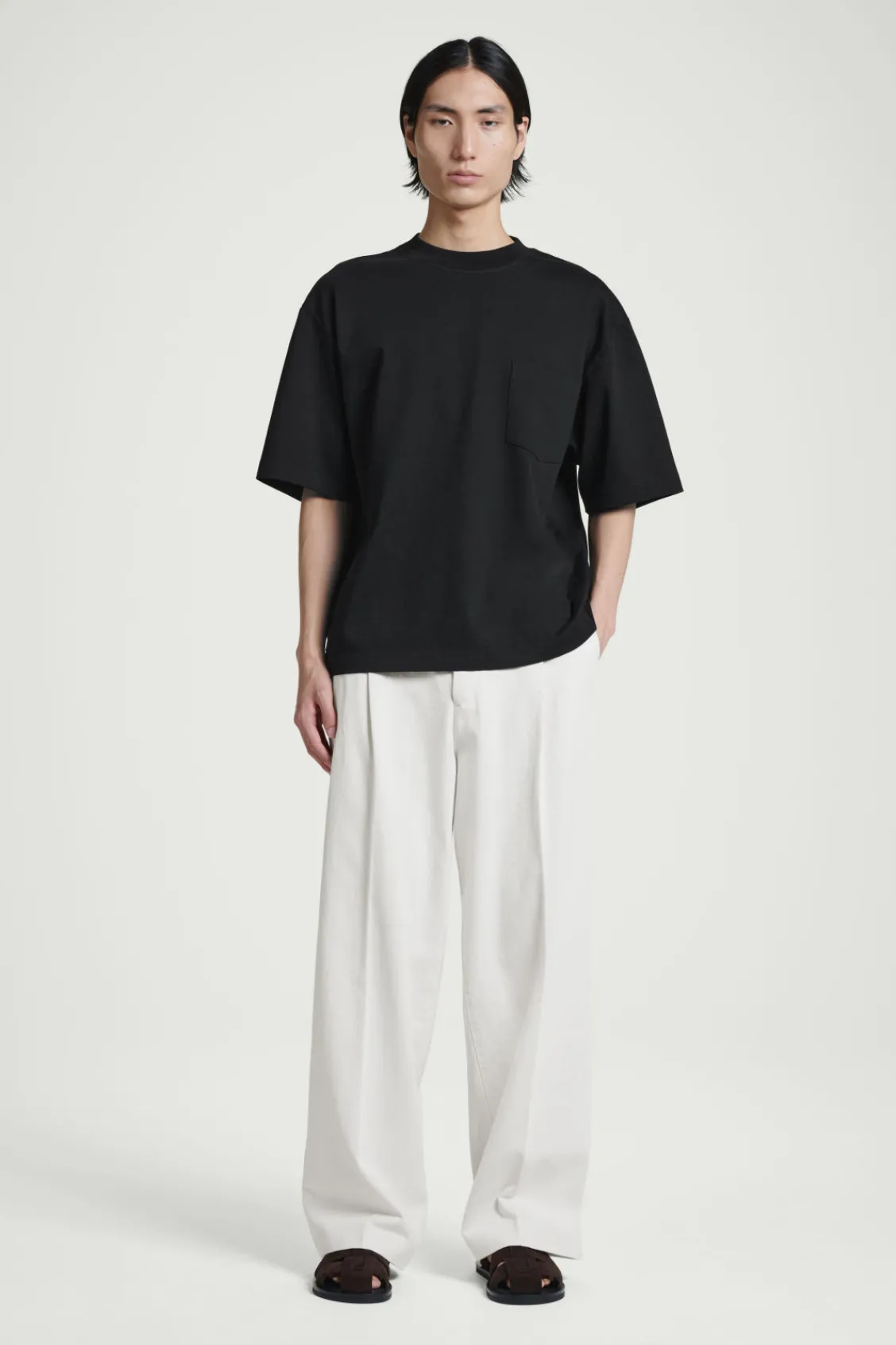 COS OVERSIZED HEAVYWEIGHT COTTON T-SHIRT- T-Shirts