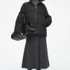 COS OVERSIZED HOODED DOWN PUFFER JACKET-Women Coats & Jackets