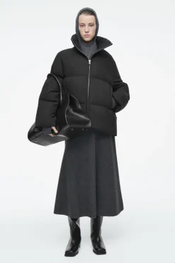 COS OVERSIZED HOODED DOWN PUFFER JACKET-Women Coats & Jackets