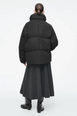 COS OVERSIZED HOODED DOWN PUFFER JACKET-Women Coats & Jackets