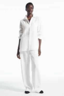 COS OVERSIZED LINEN SHIRT-Women Shirts & Blouses | Tops