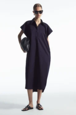 COS OVERSIZED MIDI SHIRT DRESS-Women Dresses & Jumpsuits