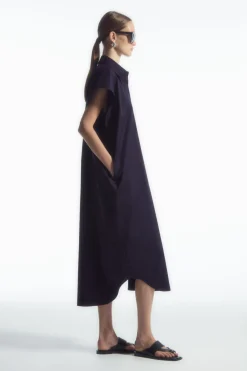 COS OVERSIZED MIDI SHIRT DRESS-Women Dresses & Jumpsuits