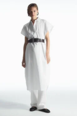 COS OVERSIZED MIDI SHIRT DRESS-Women Dresses & Jumpsuits