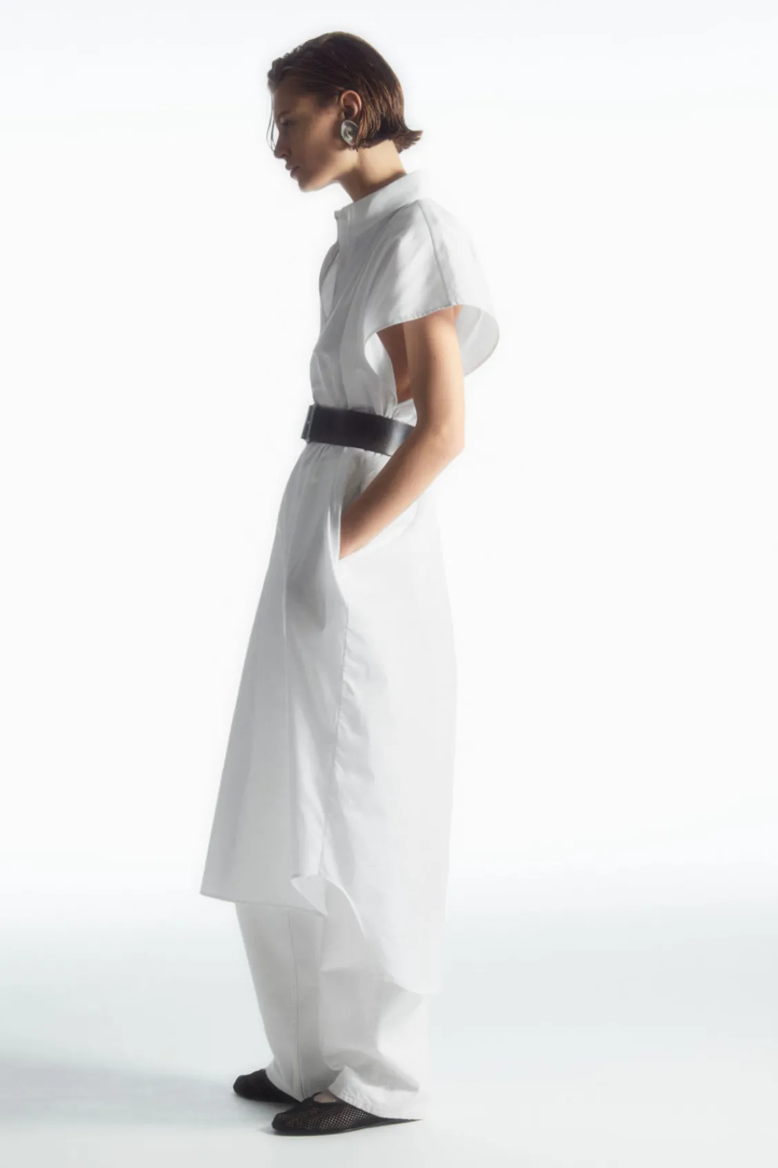 COS OVERSIZED MIDI SHIRT DRESS-Women Dresses & Jumpsuits