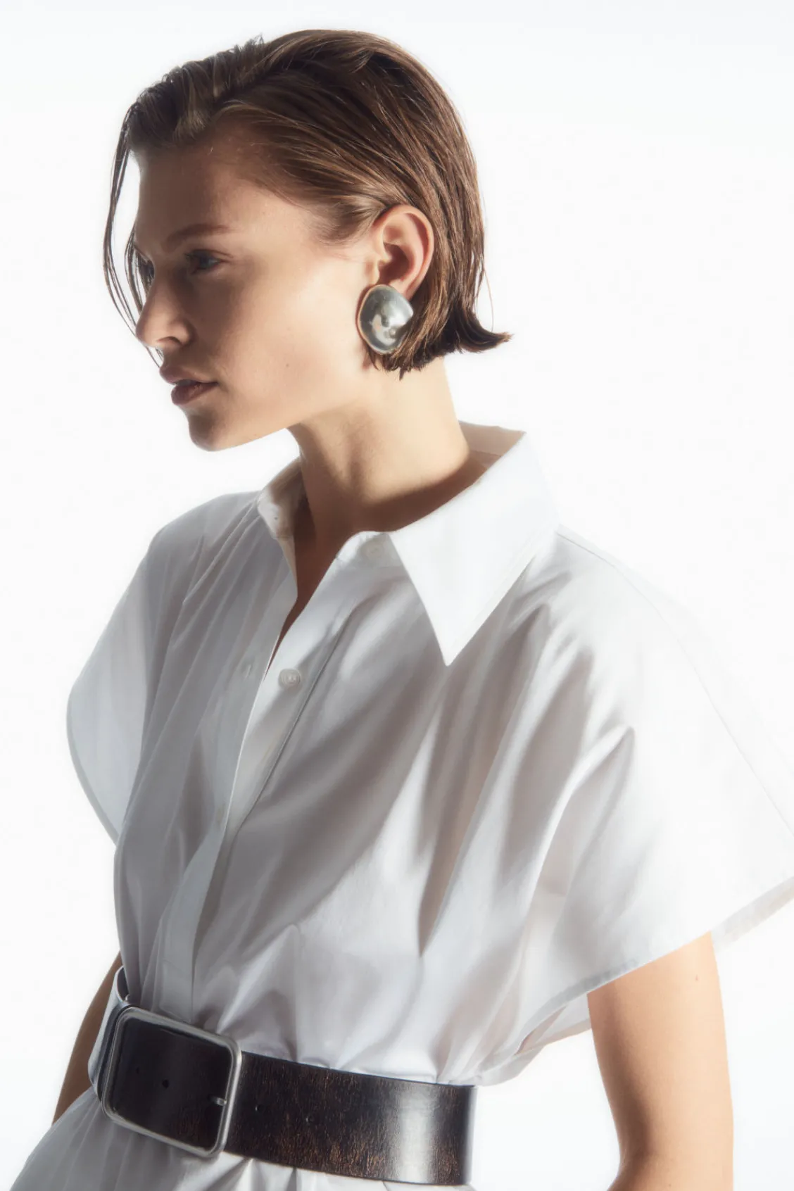 COS OVERSIZED MIDI SHIRT DRESS-Women Dresses & Jumpsuits