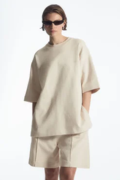 COS OVERSIZED MID-WEIGHT T-SHIRT-Women T-Shirts | Tops