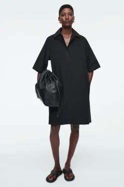 COS OVERSIZED OPEN-COLLAR SHIRT DRESS-Women Dresses & Jumpsuits
