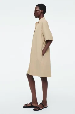 COS OVERSIZED OPEN-COLLAR SHIRT DRESS-Women Dresses & Jumpsuits