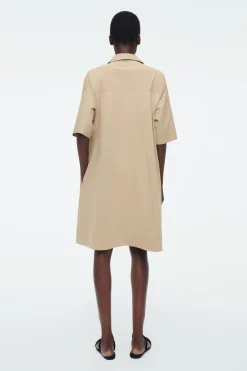 COS OVERSIZED OPEN-COLLAR SHIRT DRESS-Women Dresses & Jumpsuits