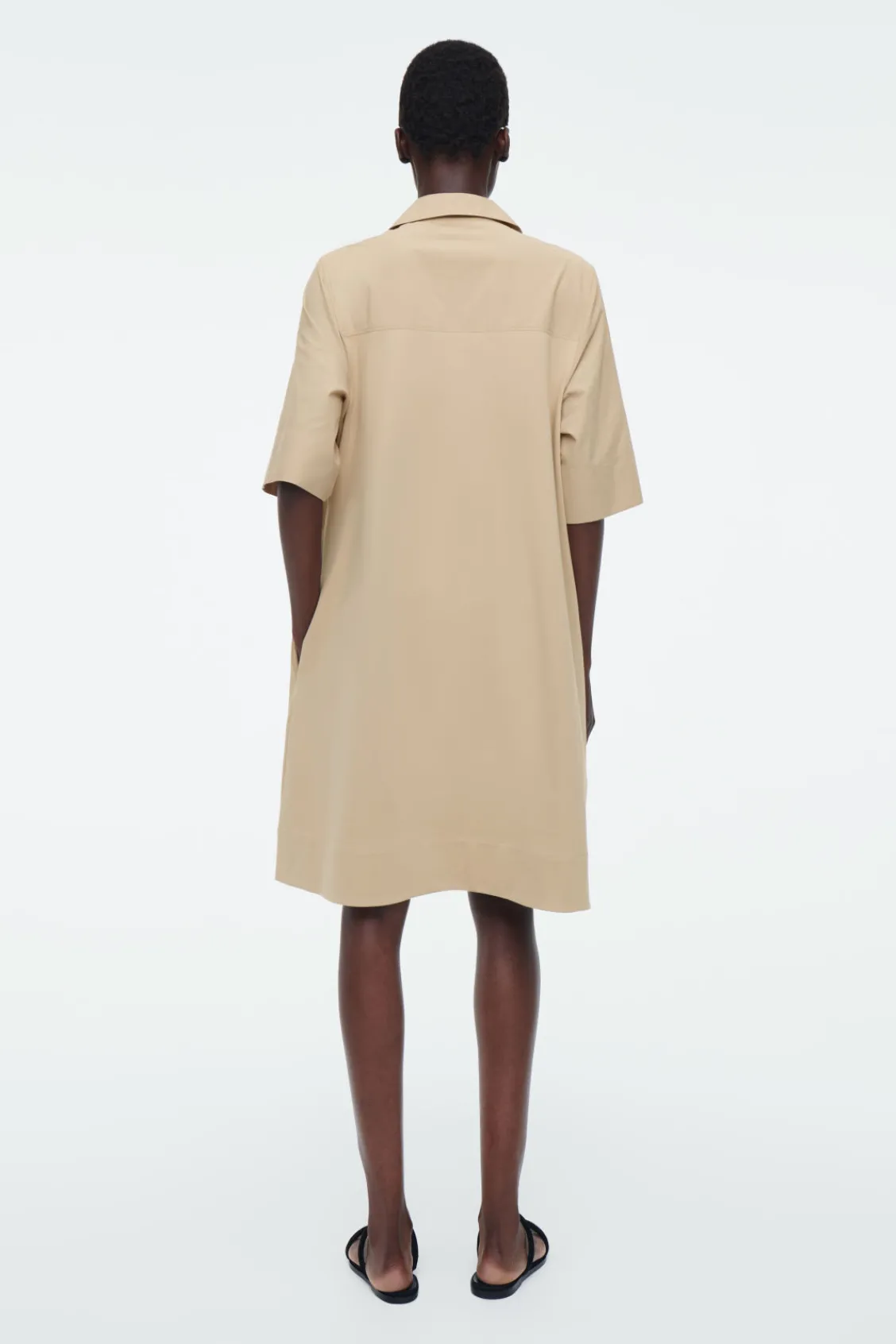 COS OVERSIZED OPEN-COLLAR SHIRT DRESS-Women Dresses & Jumpsuits