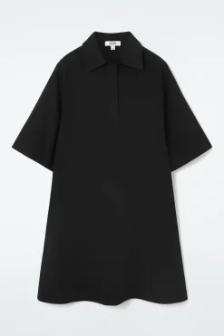 COS OVERSIZED OPEN-COLLAR SHIRT DRESS-Women Dresses & Jumpsuits