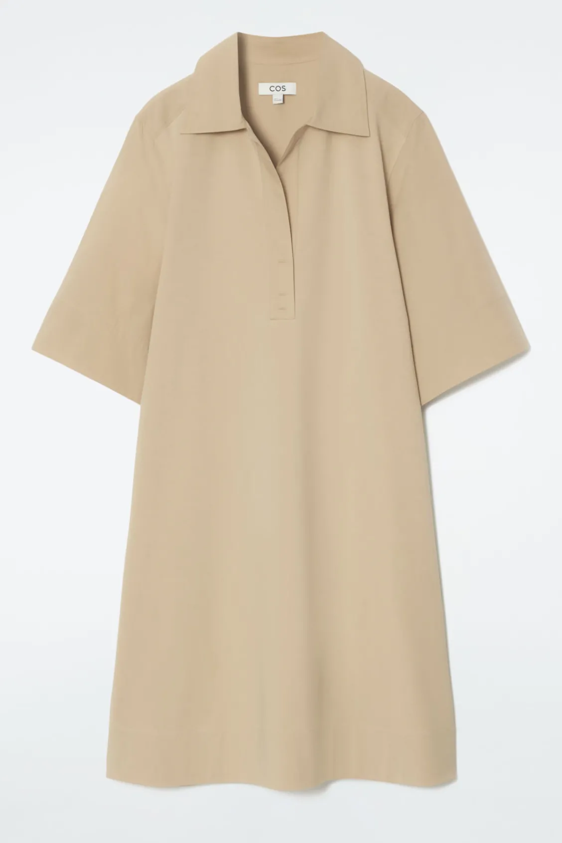 COS OVERSIZED OPEN-COLLAR SHIRT DRESS-Women Dresses & Jumpsuits