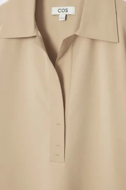 COS OVERSIZED OPEN-COLLAR SHIRT DRESS-Women Dresses & Jumpsuits