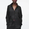 COS OVERSIZED PURE SILK SHIRT-Women Shirts & Blouses | Tops