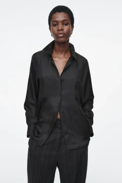 COS OVERSIZED PURE SILK SHIRT-Women Shirts & Blouses | Tops