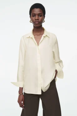 COS OVERSIZED PURE SILK SHIRT-Women Shirts & Blouses | Tops