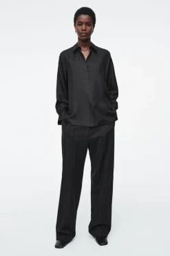 COS OVERSIZED PURE SILK SHIRT-Women Shirts & Blouses | Tops