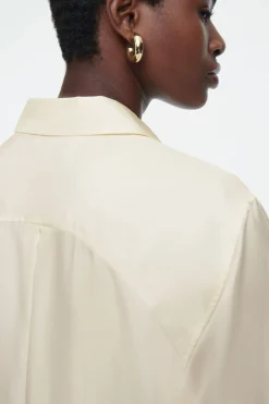 COS OVERSIZED PURE SILK SHIRT-Women Shirts & Blouses | Tops