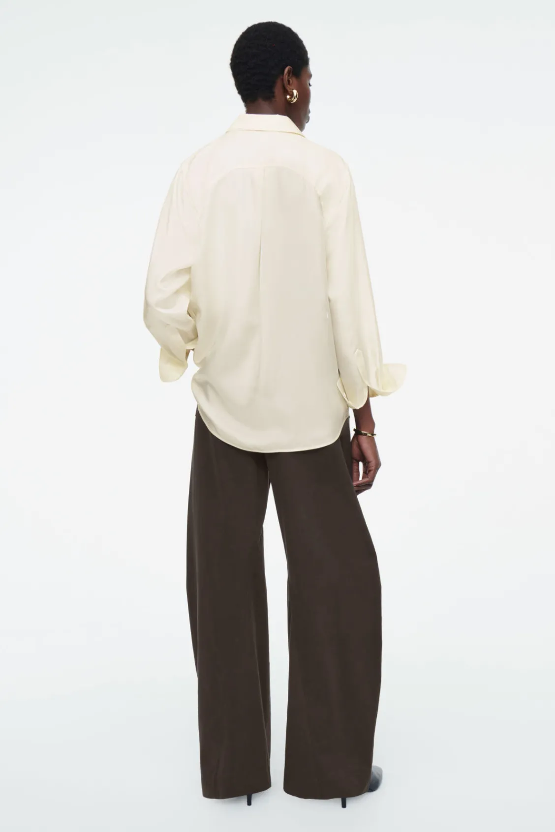 COS OVERSIZED PURE SILK SHIRT-Women Shirts & Blouses | Tops