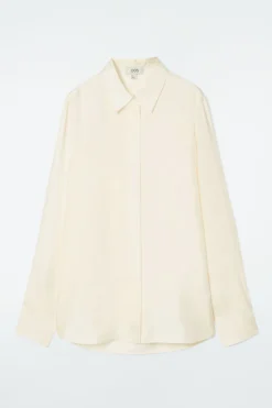 COS OVERSIZED PURE SILK SHIRT-Women Shirts & Blouses | Tops