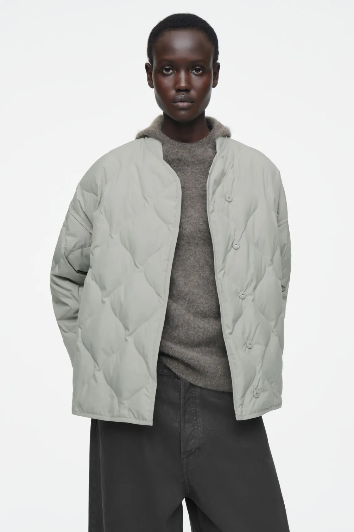 COS OVERSIZED QUILTED JACKET-Women Coats & Jackets