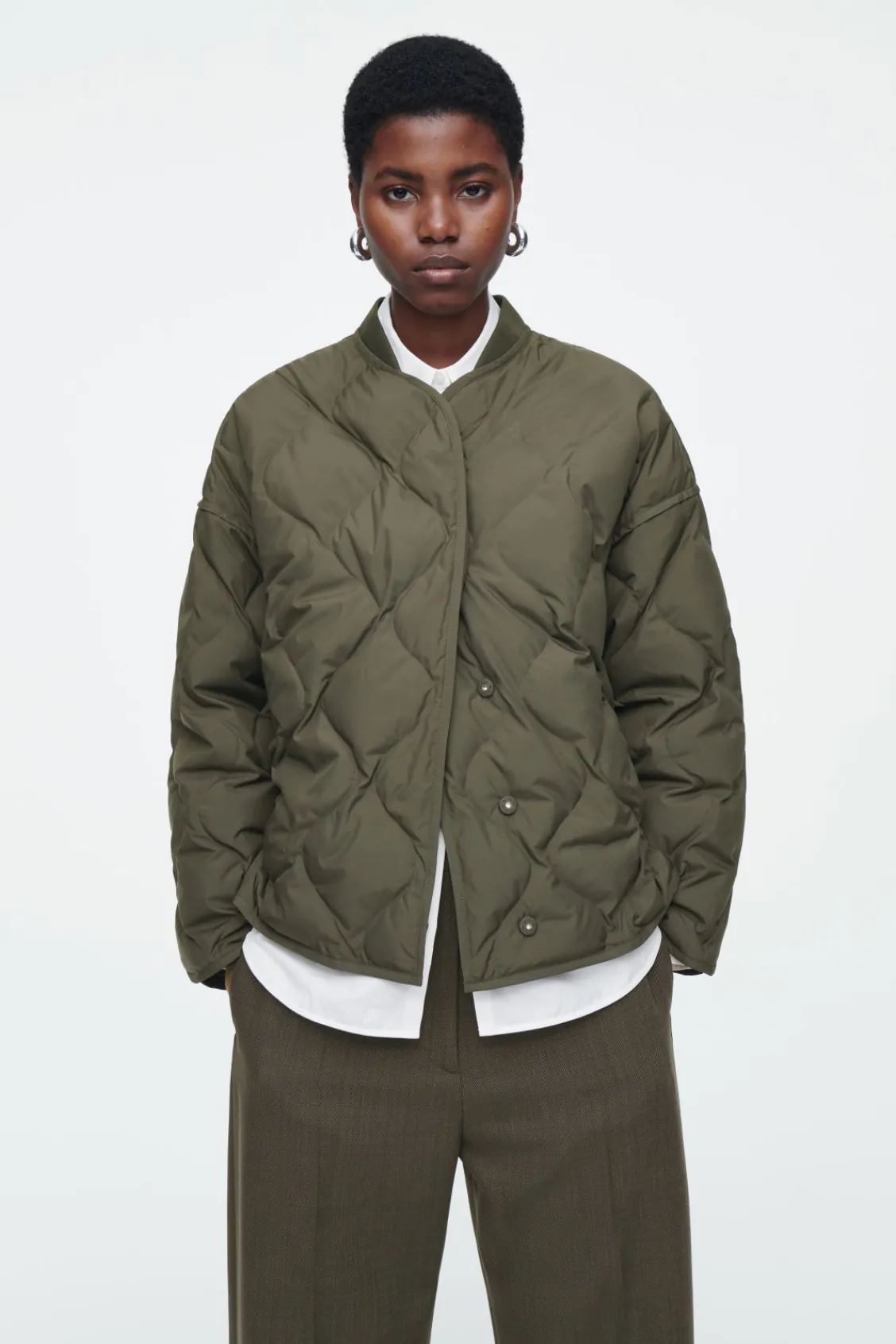 COS OVERSIZED QUILTED JACKET-Women Coats & Jackets