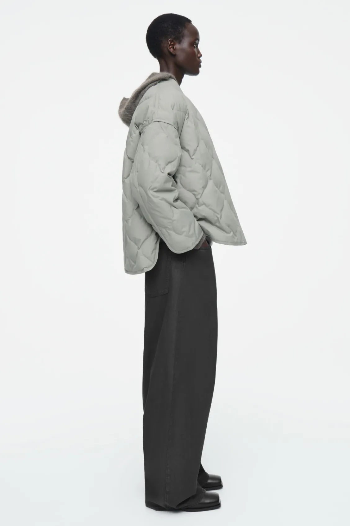 COS OVERSIZED QUILTED JACKET-Women Coats & Jackets