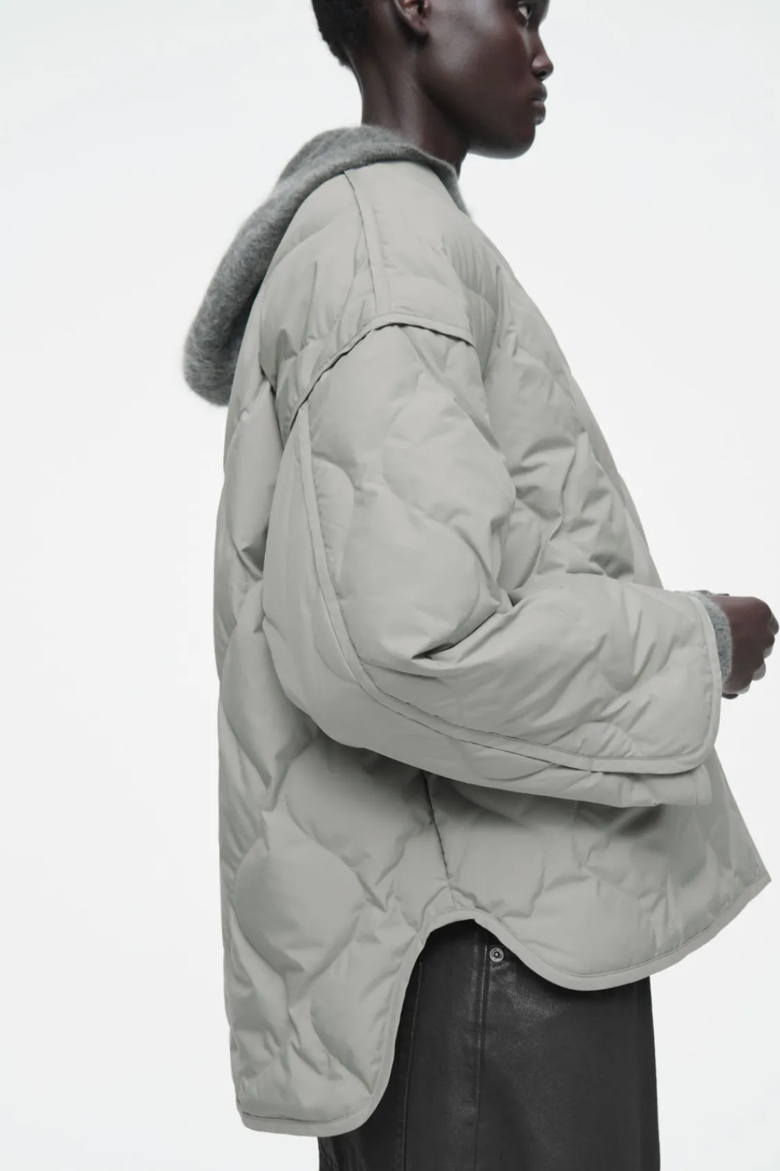 COS OVERSIZED QUILTED JACKET-Women Coats & Jackets