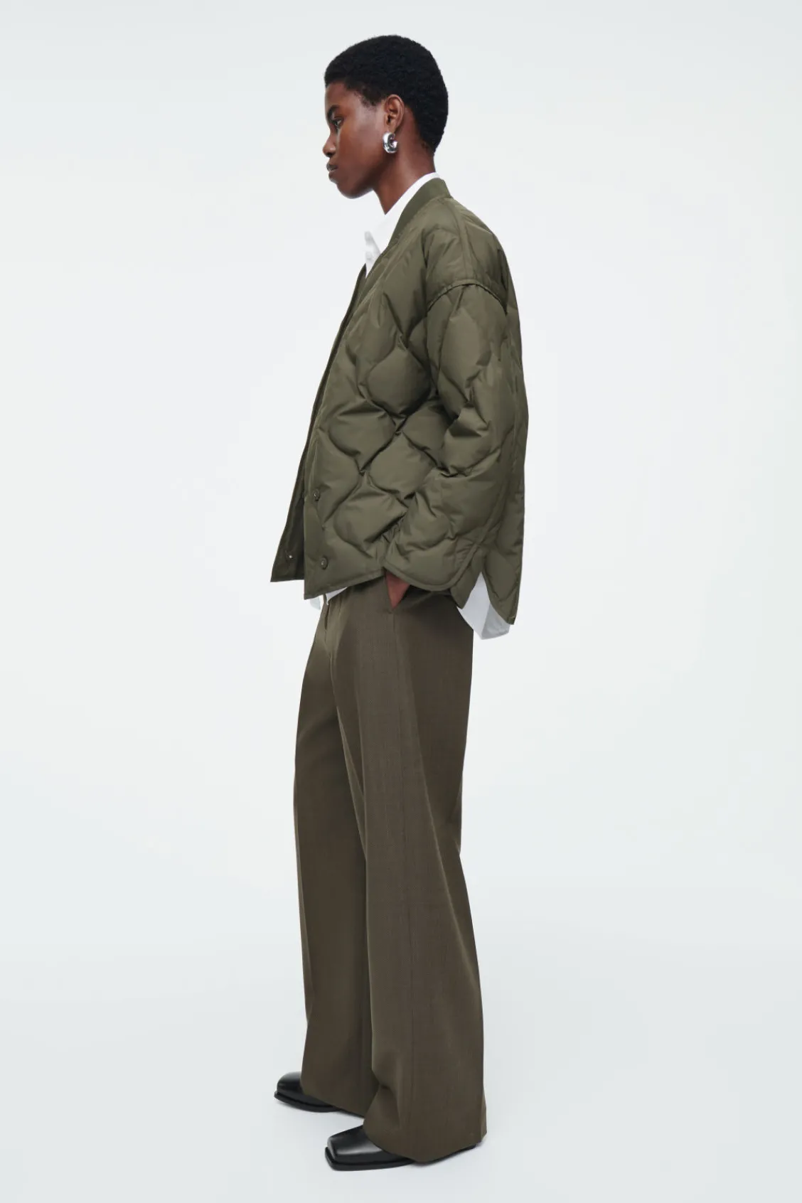 COS OVERSIZED QUILTED JACKET-Women Coats & Jackets