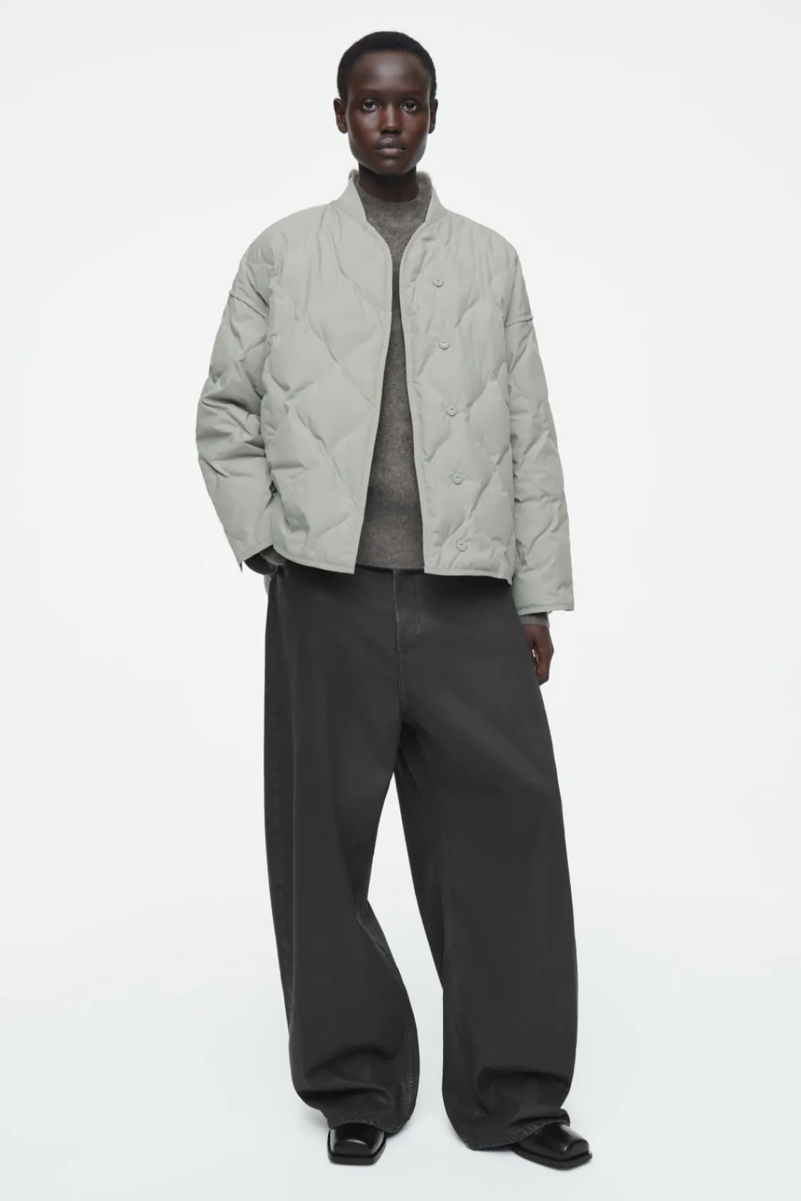 COS OVERSIZED QUILTED JACKET-Women Coats & Jackets