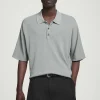 COS OVERSIZED RIBBED-KNIT POLO SHIRT- Polo Shirts | Sweaters & Cardigans